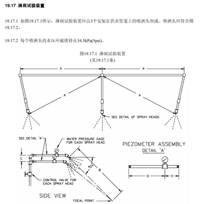 美標UL淋雨試驗裝置