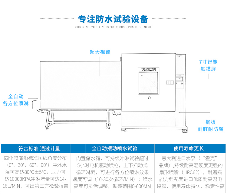 IP綜合淋雨試驗儀器